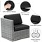 Costway 8 PCS Wicker Sofa Rattan Furniture Set Patio Furniture w/ Storage Table White\ Black\Turquoise\Red